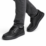 Pantofi Tip Mocasin din Piele Naturală cu Șireturi pentru Bărbați