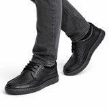 Pantofi Tip Mocasin din Piele Naturală cu Șireturi pentru Bărbați