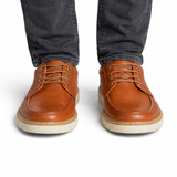 Pantofi Tip Mocasin din Piele Naturală cu Șireturi pentru Bărbați