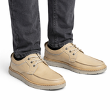 Pantofi Tip Mocasin din Piele Naturală cu Șireturi pentru Bărbați